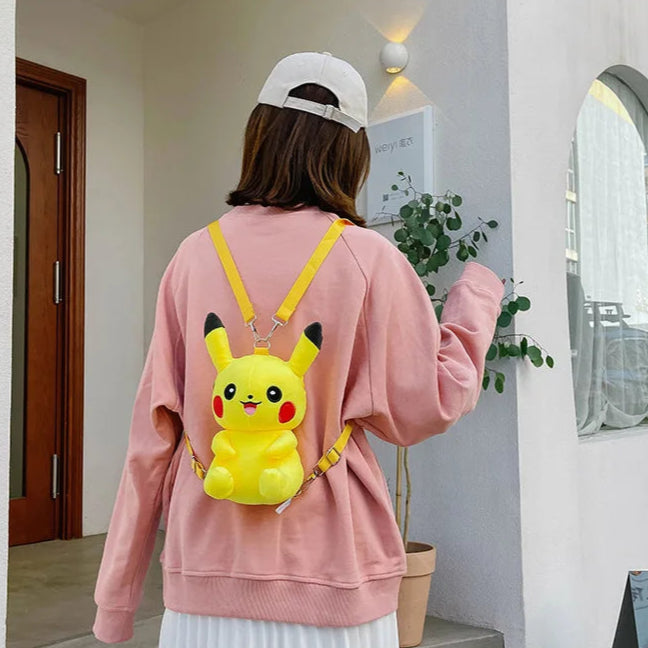 Pokemon Pikachu Plush Backpack – 12" Kawaii Shoulder Bag for Kids & Fans