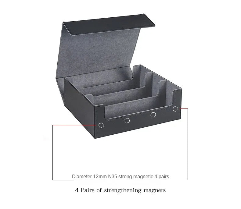 **** Storage Box for 1800+ Trading Cards PU Leather Magnetic Closure Case