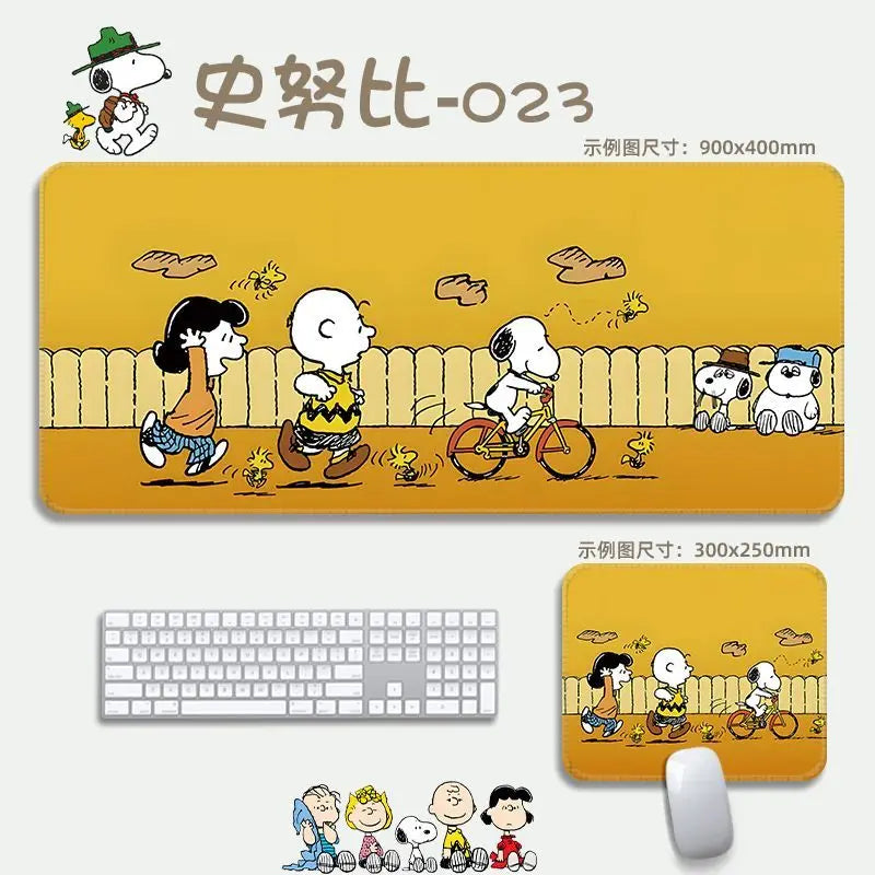 Anime S-Snoopys Mouse Pad Cute Cartoon Peanuts Dog Gaming Desk Mat