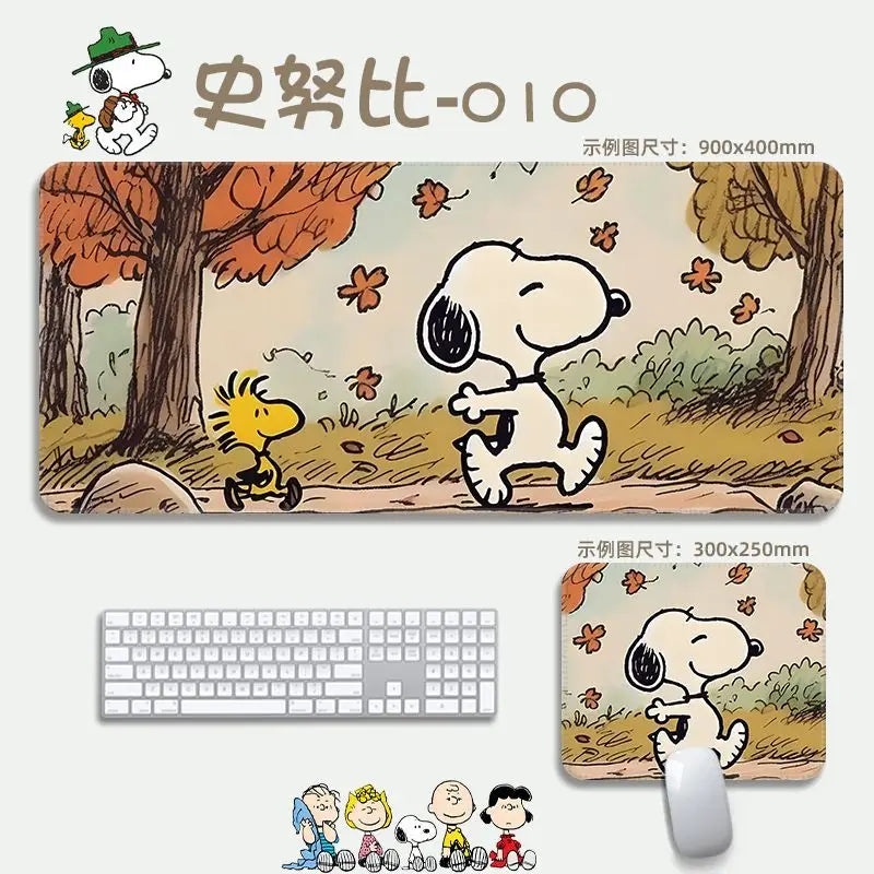 Anime S-Snoopys Mouse Pad Cute Cartoon Peanuts Dog Gaming Desk Mat