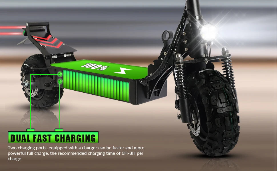 Arwibon Q30 Adult Electric Scooter 2500W 30MPH 48V16AH 11" Off-Road Folding E-Scooter