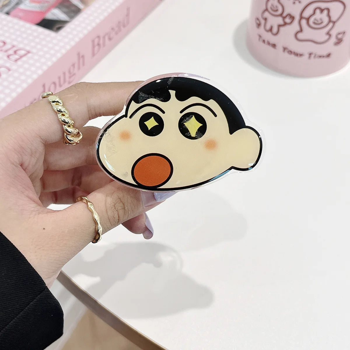 Anime Crayon Shin-Chan Couple Phone Case Magnetic Holder Wireless Stand Gifts