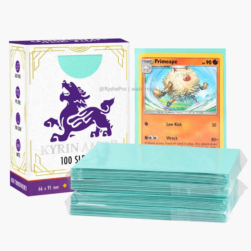 RyshePro Premium Card Sleeves (100pcs) 66x91mm Standard Size TCG MTG Pokemon