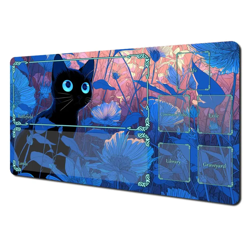 Cute Cat Kawaii Magic Playmat Gaming Mat for Card Battle 60x35cm