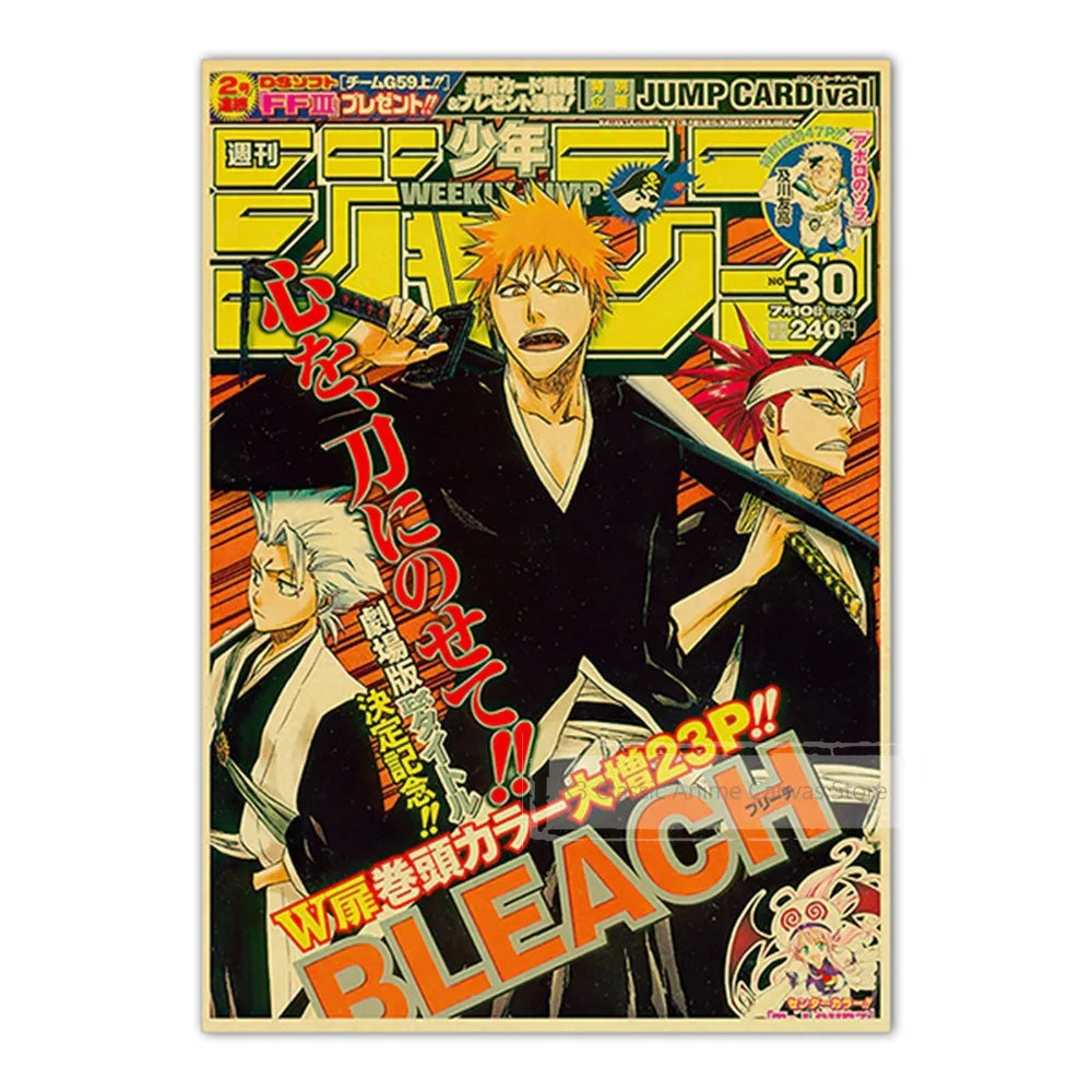 JoJo’s Bizarre Adventure Poster – Vintage Shonen Jump Kraft Print