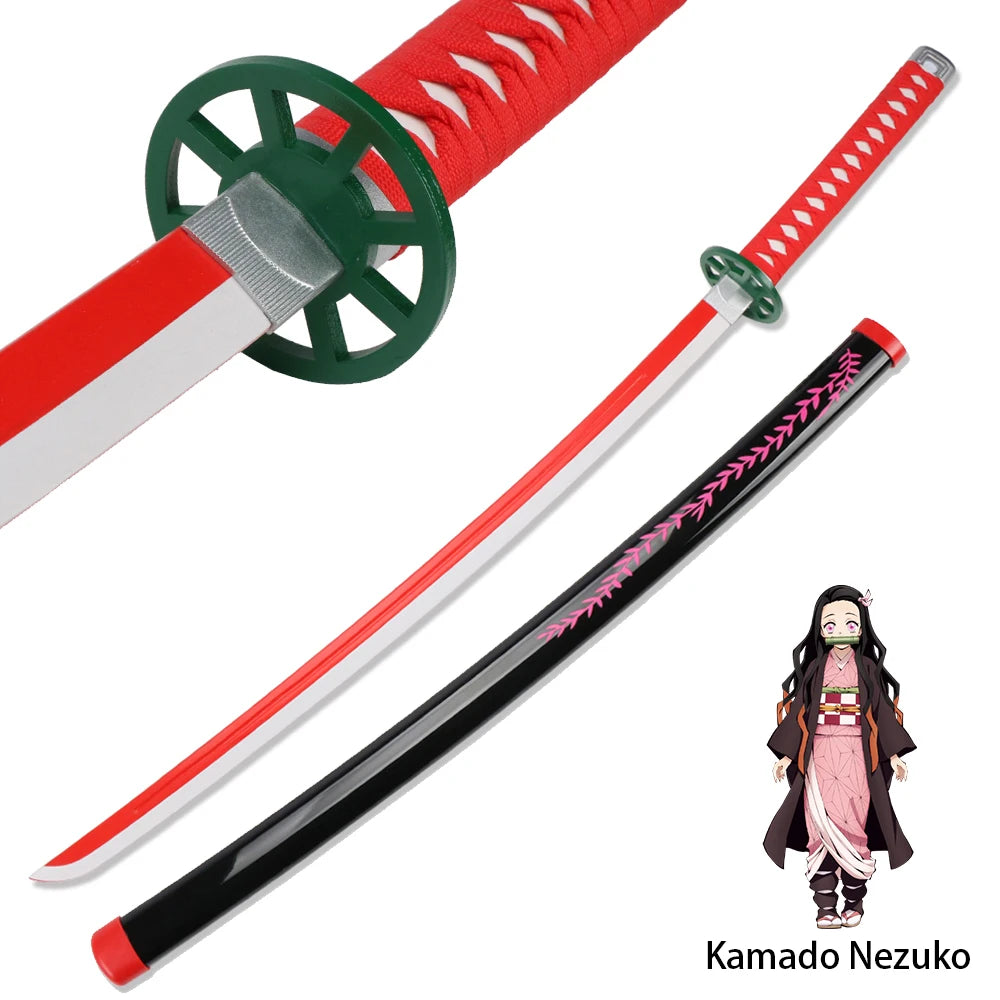 Tanjiro Blue Sword – Demon Slayer Bamboo Katana Cosplay Replica