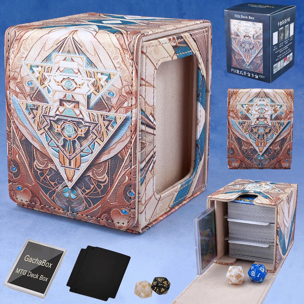 **** Gacha Deck Box for PTCG Cards Trading Card Storage with Display Window