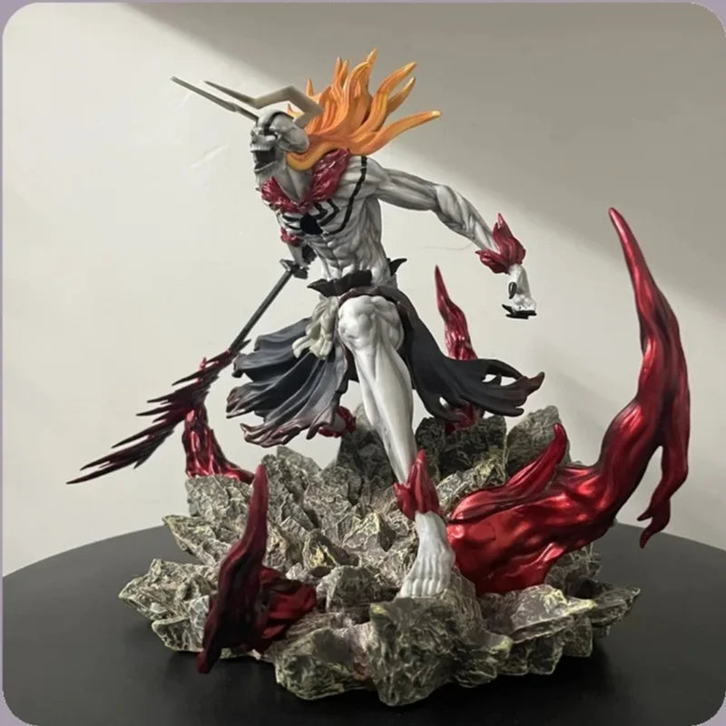 **** Bleach Ichigo Hollowfied Action Figure 23cm Getsuga Tensho Collectible Toy