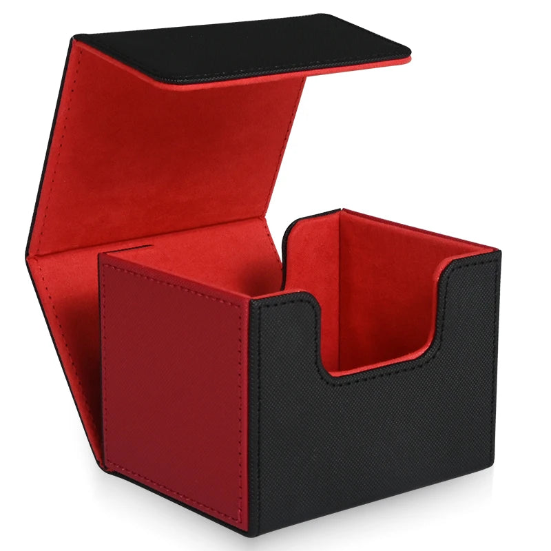 PU Leather Card Deck Box – Fits 120+ Sleeved TCG Cards | Strong Magnetic Closure
