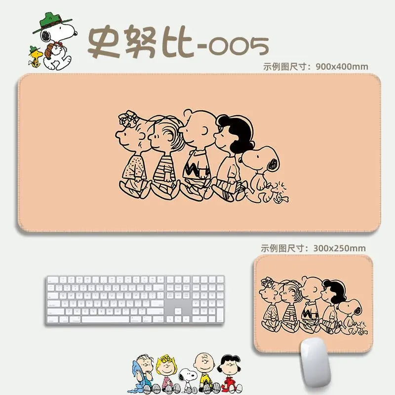 Anime S-Snoopys Mouse Pad Cute Cartoon Peanuts Dog Gaming Desk Mat