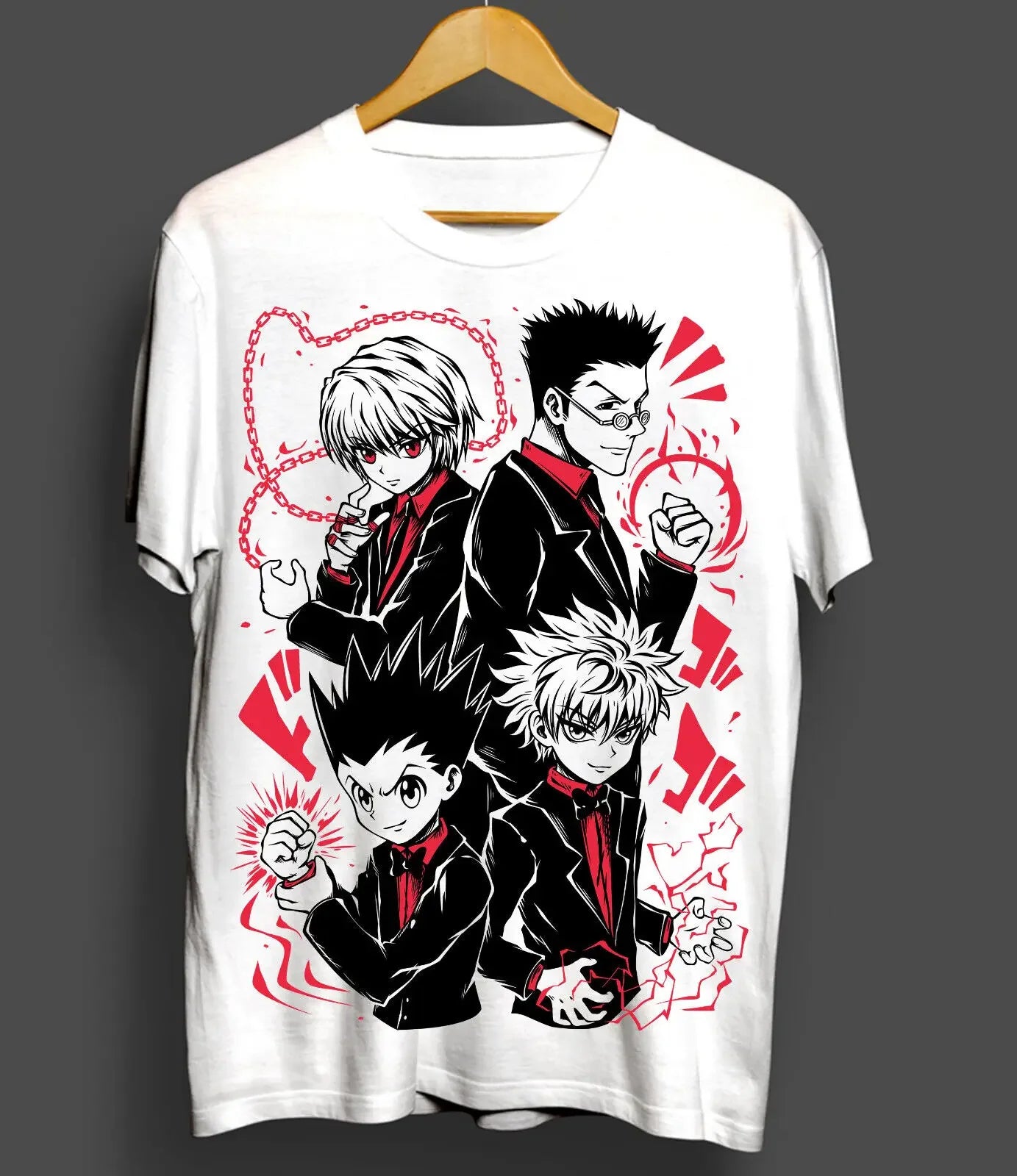 Hunter x Hunter Squad T-Shirt – Gon, Killua, Kurapika & Leorio Graphic Tee (2025 Edition)
