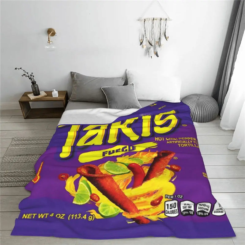 Takis Chili Blanket – Spicy Snack-Inspired Flannel Throw