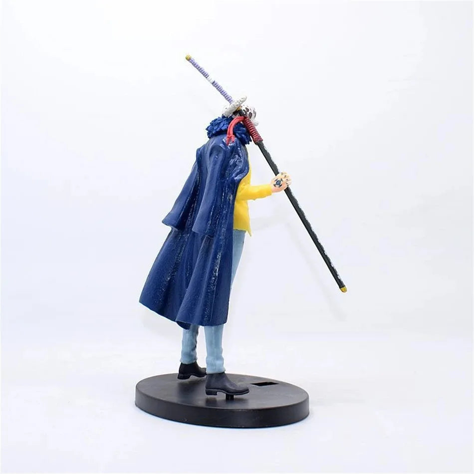 18CM One Piece Luffy Zoro Three-Blade PVC Action Figure Model Collectible