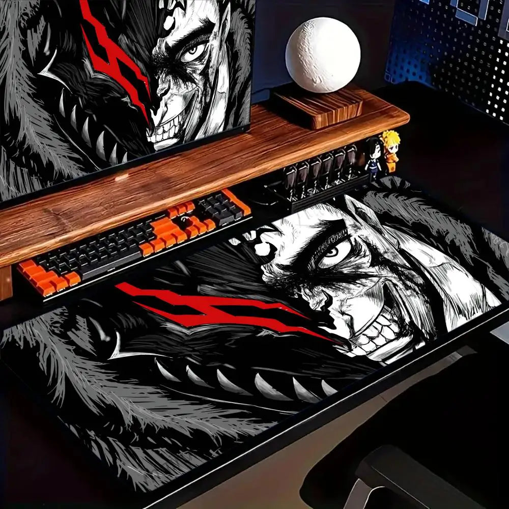 Berserk Guts Anime Mouse Pad XXL Rubber Anti-slip Gaming Desk Mat