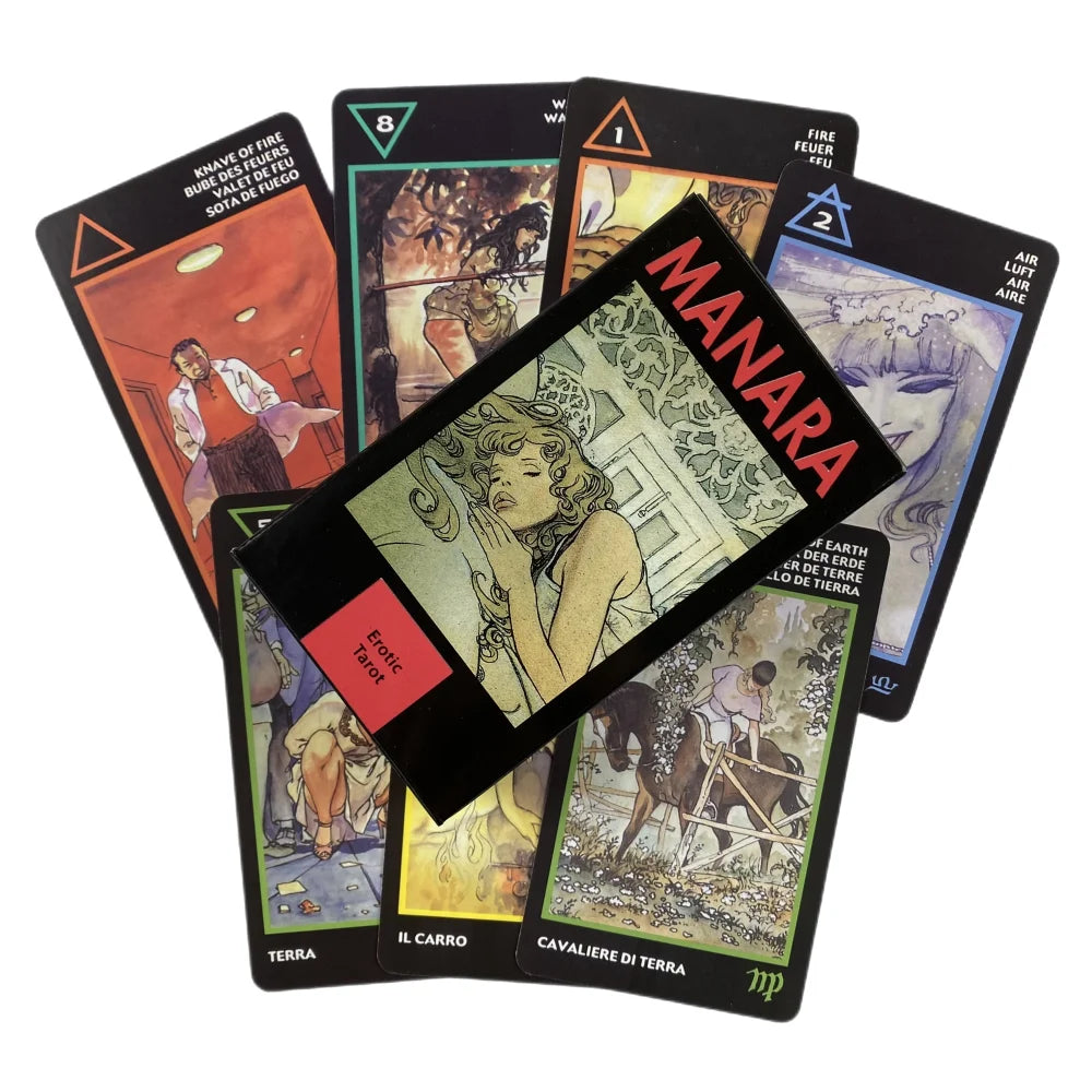 Manara Erotic Tarot Cards – 78-Card Divination Deck