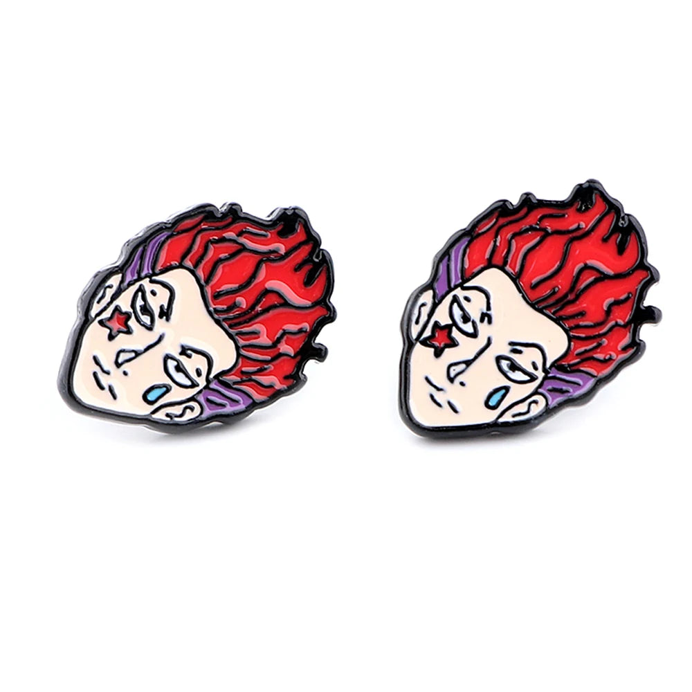 Hunter × Hunter Hisoka Stud Earrings – Enamel Cosplay Pair