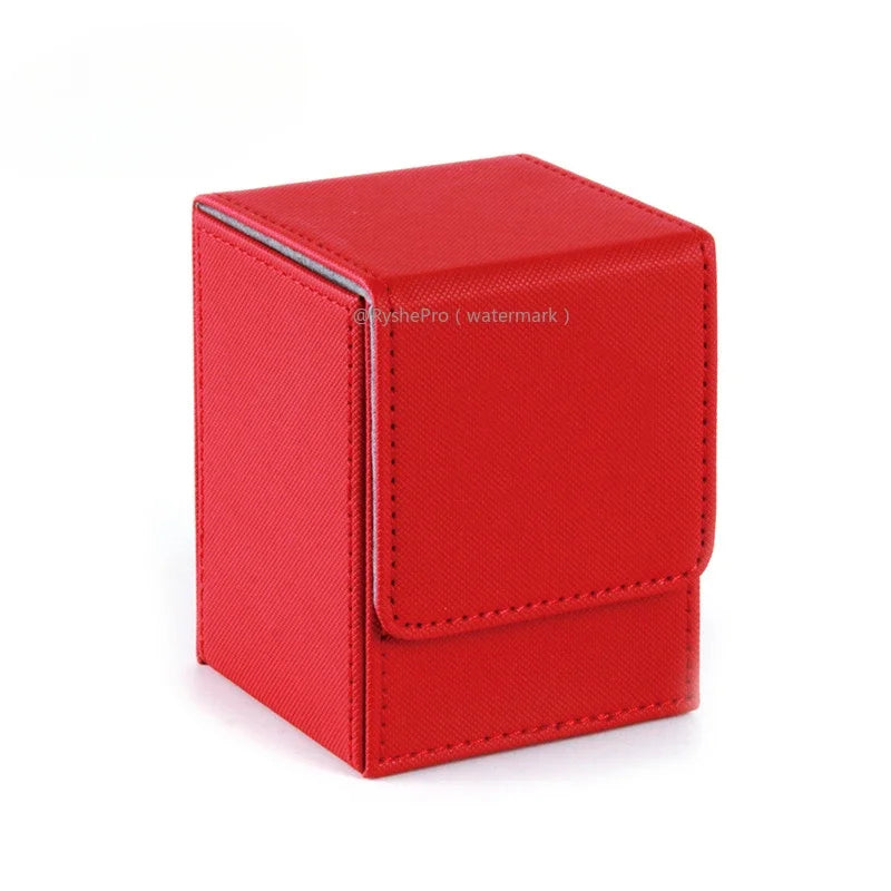 Vertical PU Leather Card Deck Box – Fits 100+ Sleeved Cards with 2 Dividers