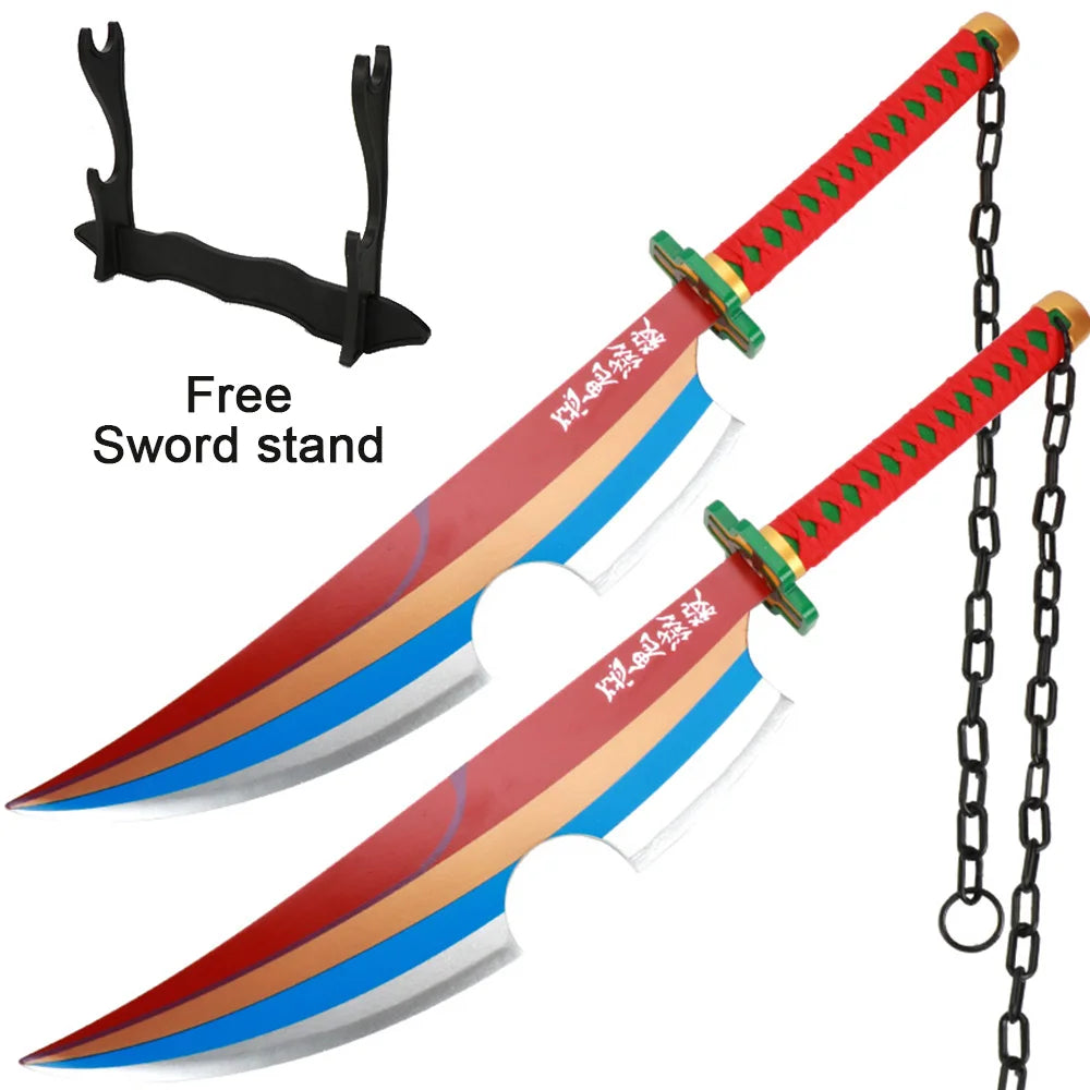 Tanjiro Blue Sword – Demon Slayer Bamboo Katana Cosplay Replica