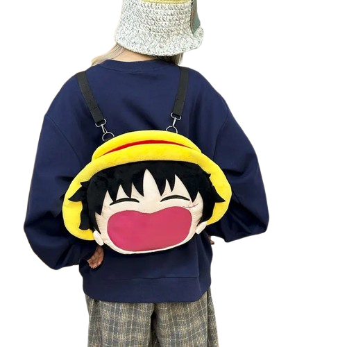 Luffy Plush Messenger Backpack – One Piece Big Mouth Itabag