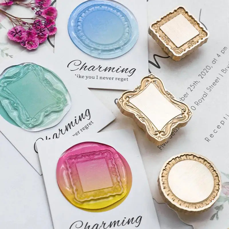 Retro Photo Frame Lacquer Seal Wax Stamp Head Copper Invitation Decor