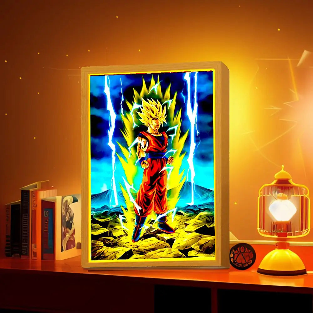 Dragon Ball Z! Super Saiyan Goku LED Light Painting Frame – A4/A5