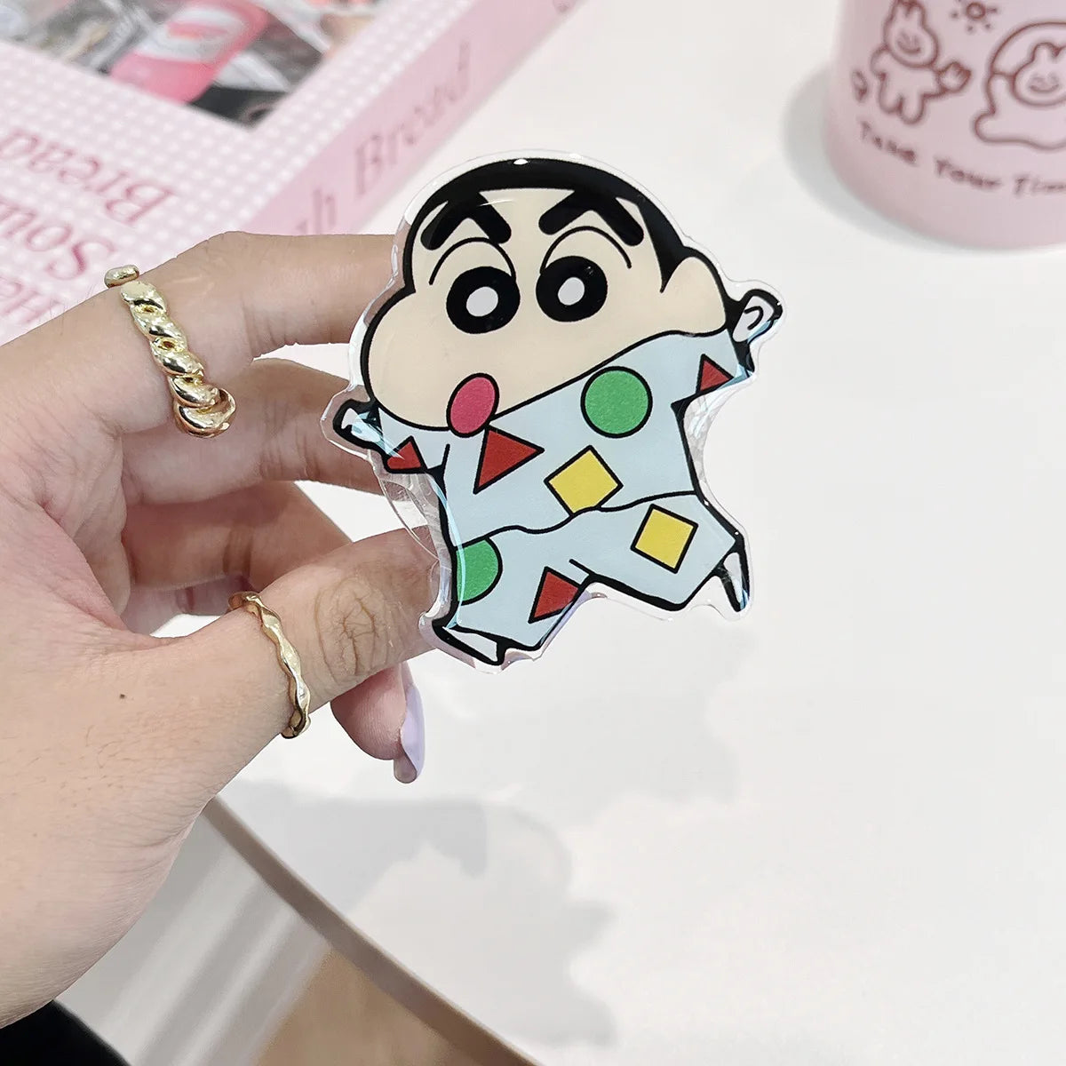 Anime Crayon Shin-Chan Couple Phone Case Magnetic Holder Wireless Stand Gifts