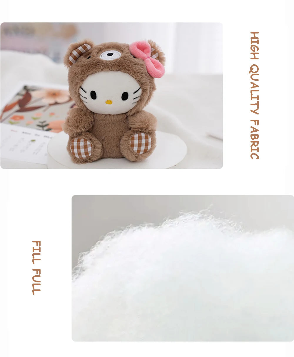 Sanrio Kawaii Plush Keychain Doll Hello Kitty My Melody Kuromi Cinnamoroll