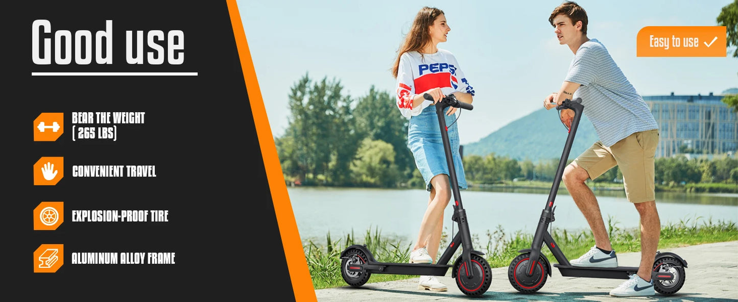 FREEBOY J03 350W Foldable Electric Scooter for Adults & Teens, 8.5" Explosion-Proof Tires, Dual Brake, APP Support