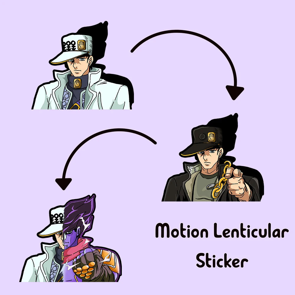 Jotaro Kujo 3D Motion Sticker – JoJo’s Bizarre Adventure Anime Decal