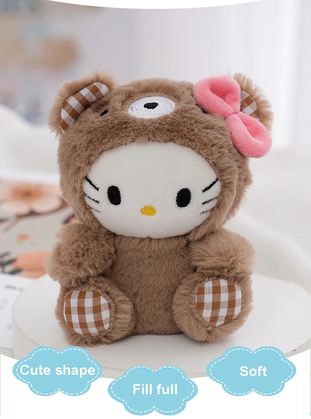 Sanrio Kawaii Plush Keychain Doll Hello Kitty My Melody Kuromi Cinnamoroll