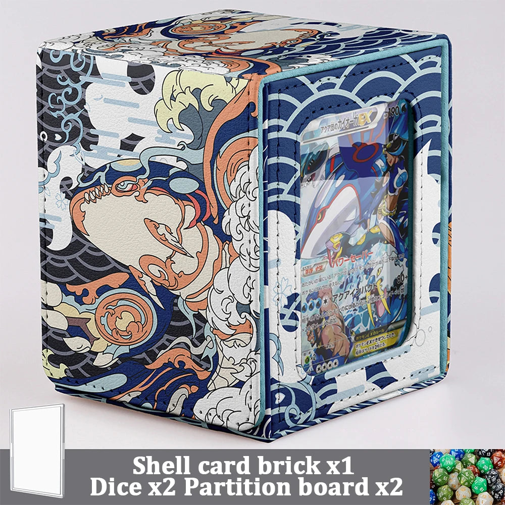 Sunlit Plains White Leather Commander Deck Box – Fits 100+ Sleeved MTG / TCG Cards