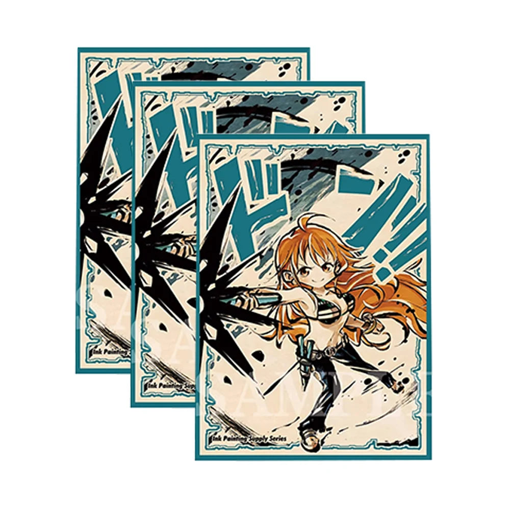 60PCS Anime One Piece Card Sleeves Ace Sanji Nami Chopper Pudding