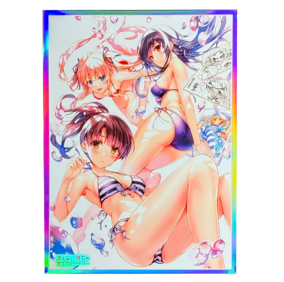 Ecchi Bikini Anime Card Sleeves (60PCS) – Rainbow Foil (2.63x3.62in)