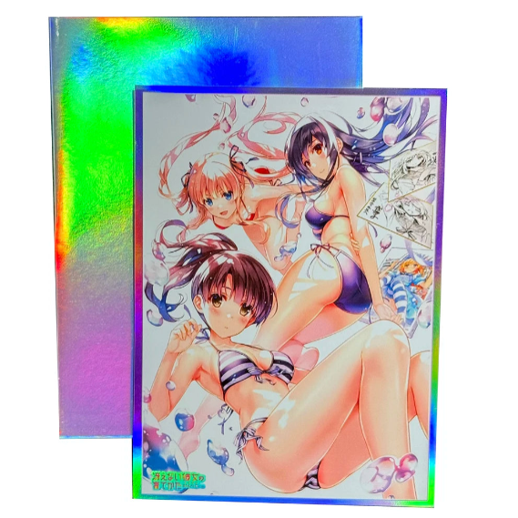 Ecchi Bikini Anime Card Sleeves (60PCS) – Rainbow Foil (2.63x3.62in)