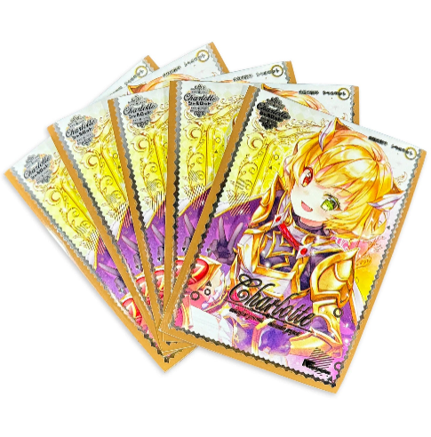 60PCS Claudette Anime Knight Card Sleeves – Fantasy Armor Edition | 2.59x3.58in
