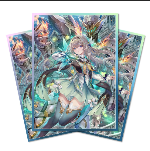 60PCS Mecha Sorceress Anime Card Sleeves – Holographic Fantasy Design | 2.63x3.62in