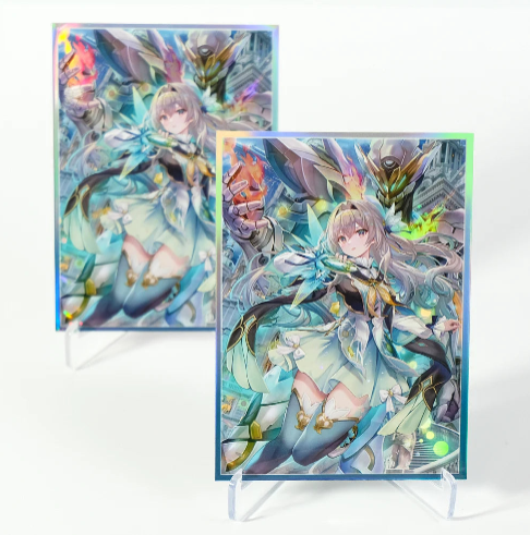 60PCS Mecha Sorceress Anime Card Sleeves – Holographic Fantasy Design | 2.63x3.62in