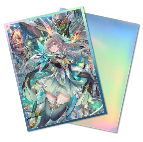 60PCS Mecha Sorceress Anime Card Sleeves – Holographic Fantasy Design | 2.63x3.62in