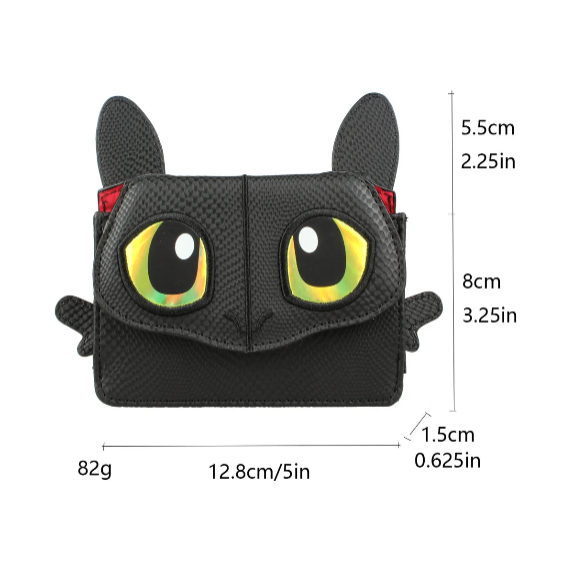 3D Dragon Coin Purse & Wallet – Toothless Mini Bag