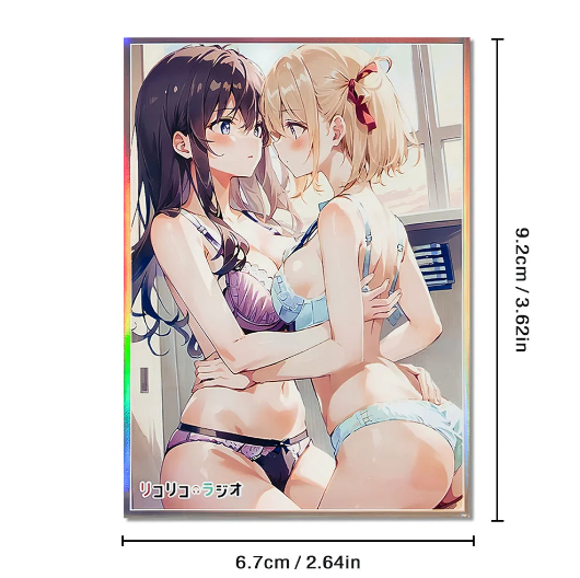Anime Girl Couple Card Sleeves – 60PCS (2.63x3.62in)