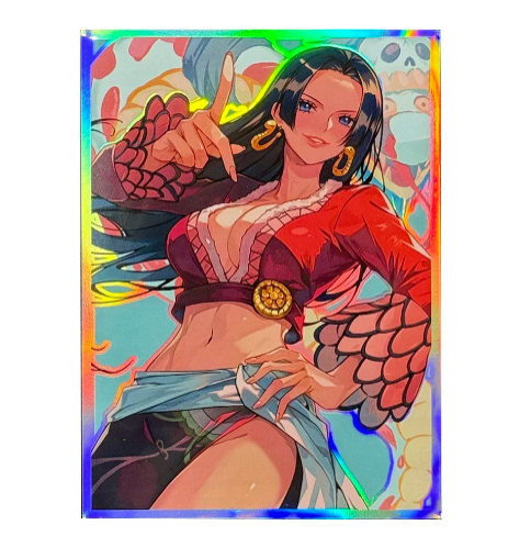 60PCS Boa·Hancock Anime Card Sleeves – Rainbow Foil Cover | 2.63x3.62in