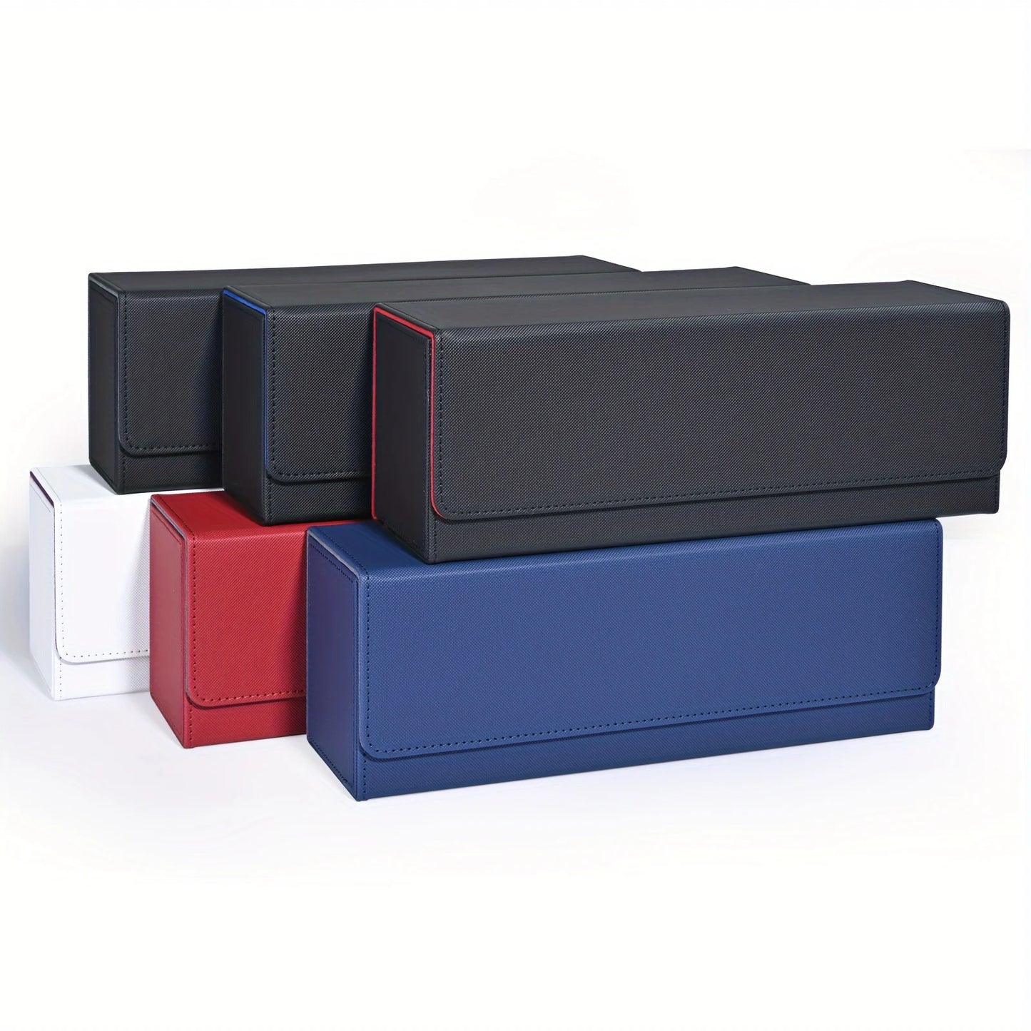White & Purple PU Leather TCG Card Storage Box – Holds 600+ Sleeved Cards