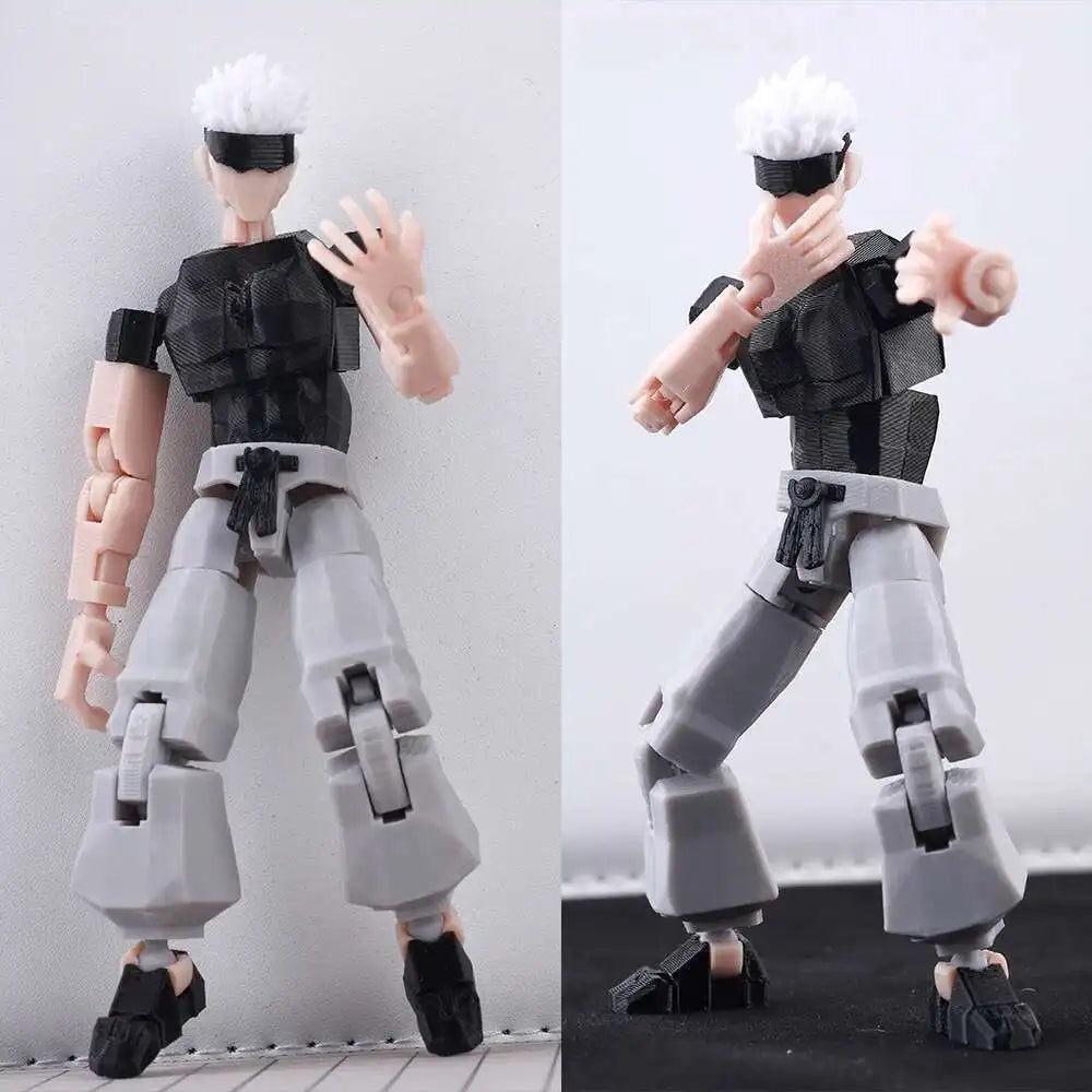 9L3D “Lucky Dummy 13” Gojo-Inspired Action Figure – 5.5 in Multi-Jointed Poseable Model