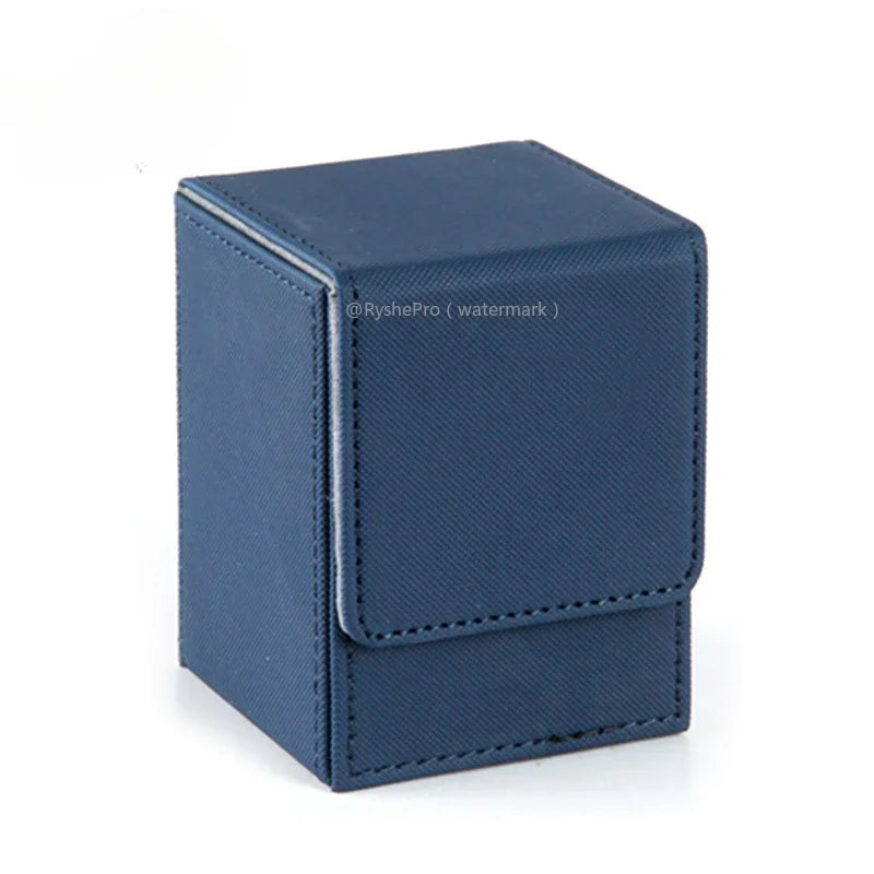 Vertical PU Leather Card Deck Box – Fits 100+ Sleeved Cards with 2 Dividers