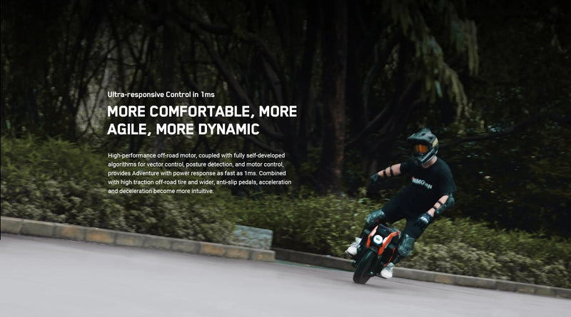INMOTION V10F Electric Unicycle – 2000W, 70km Range, APP