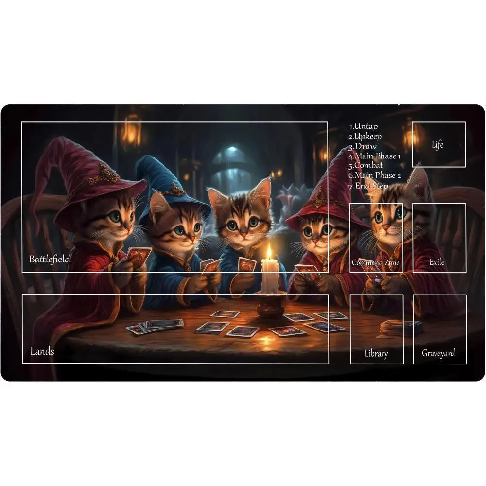 Cat Gaming Mouse Pad Playmat for MTG TCG CCG Card Battles Deskpad