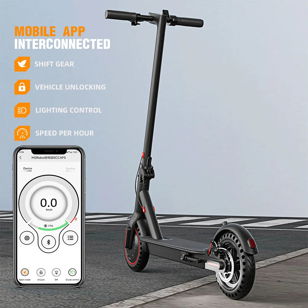 FREEBOY J03 350W Foldable Electric Scooter for Adults & Teens, 8.5" Explosion-Proof Tires, Dual Brake, APP Support