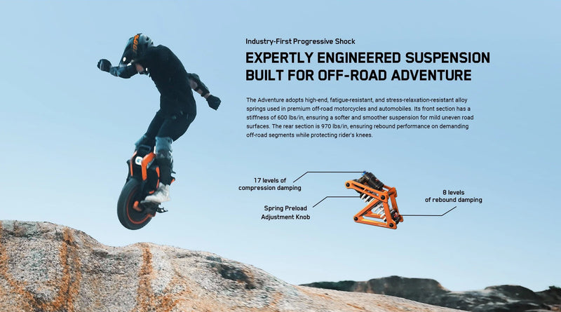 INMOTION V10F Electric Unicycle – 2000W, 70km Range, APP