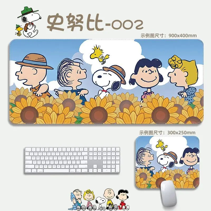 Anime S-Snoopys Mouse Pad Cute Cartoon Peanuts Dog Gaming Desk Mat