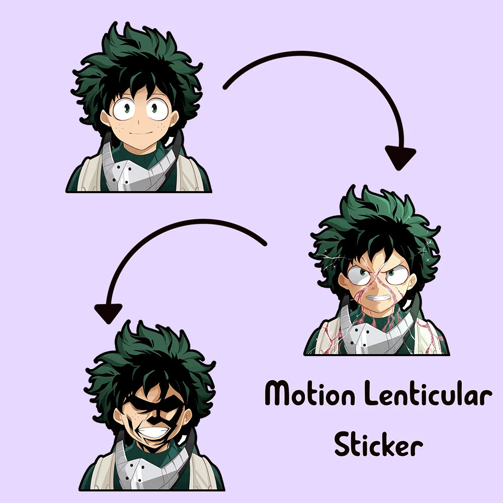 Izuku Midoriya 3D Motion Sticker – My Hero Academia Anime Decal